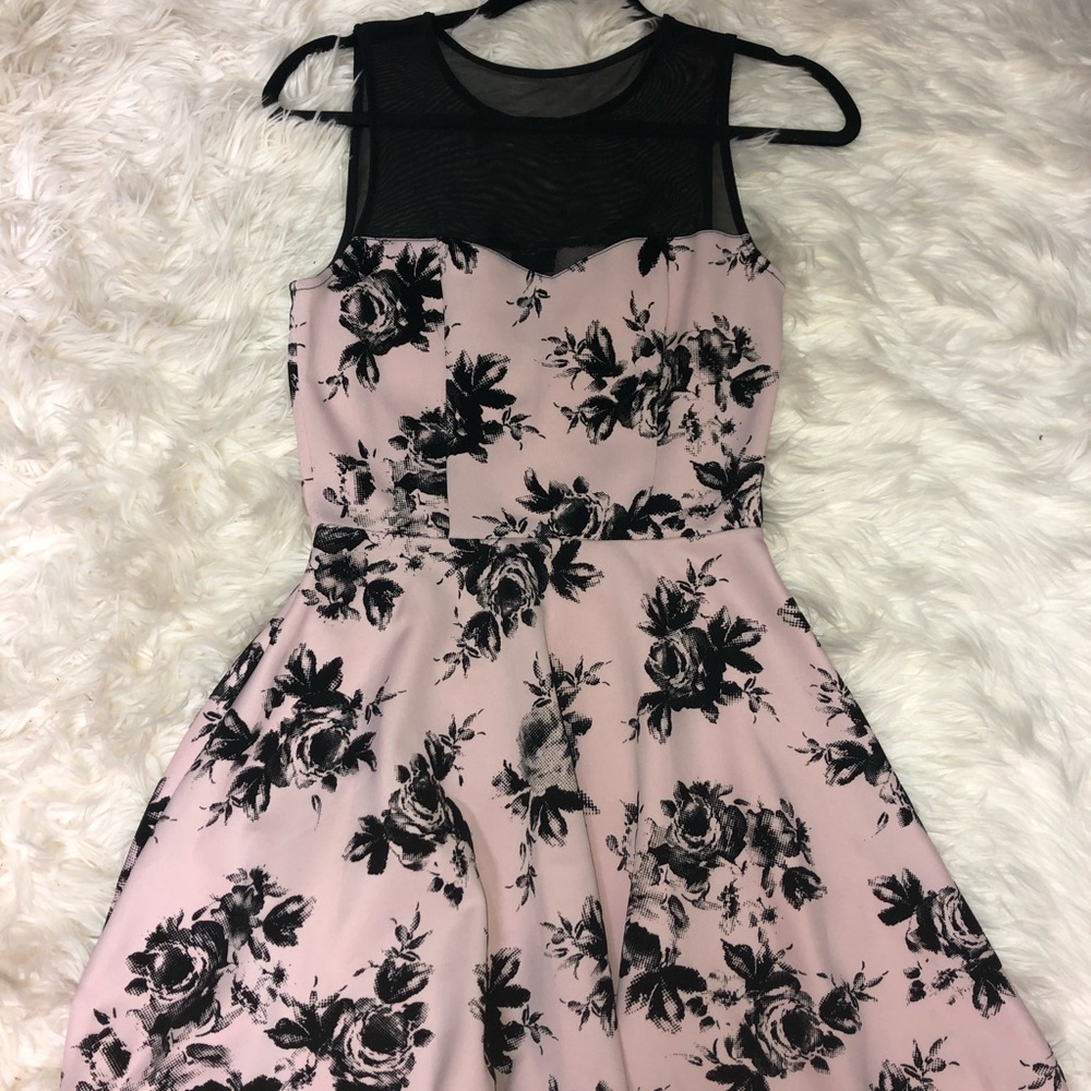 Floral pink dress